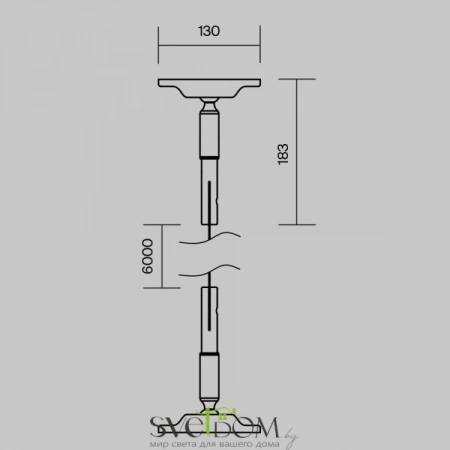 Тросовая система освещения Teras 6м LM-B-6M