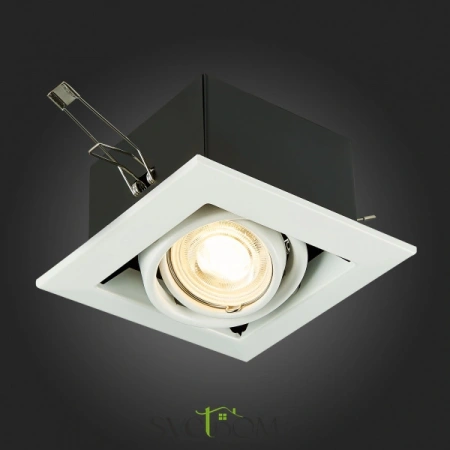 ST250.558.01 Св-к встр. Черный, Белый GU10 1*50W  IP20 L126xW126xH70 220V Без ламп Встраиваемые светильники ST LUCE