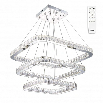 Eletto Granda EL336P100 LED Люстра хрустальная с пультом Хром