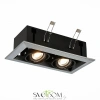 ST250.148.02 Св-к встр. Черный GU10 2*50W  L245xW126xH70 220V Без ламп Встраиваемые светильники ST LUCE