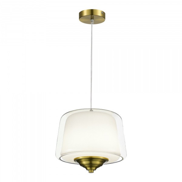 SL6127.303.01 Светильник подвесной ST-Luce Латунь/Белый, Прозрачный LED 1*18W 3000K PANDORA