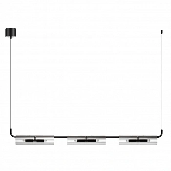 6561/6 SUSPENTIONI LN25 241  черный/прозрачный/металл/стекло Подвес G9 6*20W 220V TORONTO