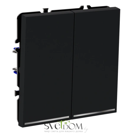Проходной переключатель двухклавишный с подсветкой Voltum S70 VLS020407  Voltum VLS020407