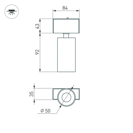 Светильник MAG-SPOT-45-R85-7W Warm3000 (WH, 24 deg, 24V) Arlight 026964 Arlight