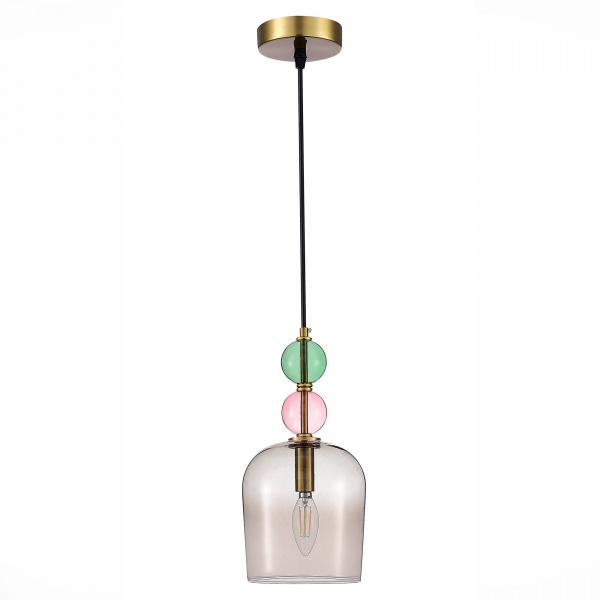 SL2000.223.01 Подвес ST-Luce Золотистый/Розовый E14 1*40W GEA