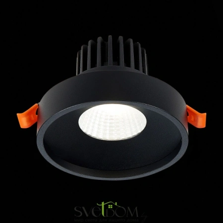ST751.438.10 Св-к встр. Черный LED 1*10W 3000K 750Lm Ra>90 38° IP20 D100xH75 170-240V Встраиваемые светильники ST LUCE