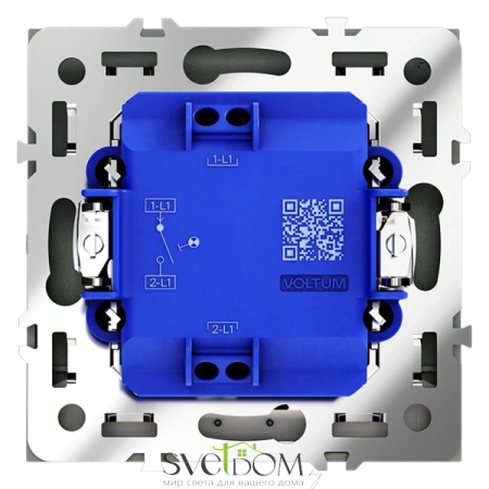 Выключатель одноклавишный с подсветкой Voltum S70 VLS010208  Voltum VLS010208