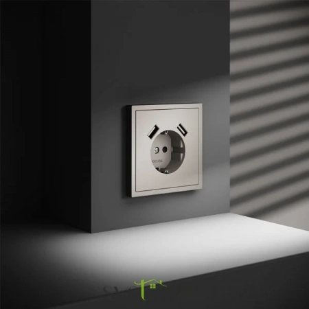 Розетка с USB, А+А Voltum S70 VLS040403  Voltum