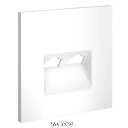 Накладка для розетки компьютерной RJ45+RJ45 Voltum S70 Белый VLS001402 Voltum VLS001402