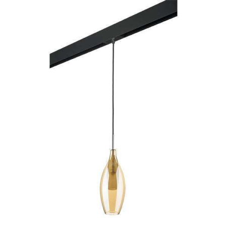 Lightstar PRO803023 Светильник д/1-фазн трека PENTOLA 1х25W G9 ХРОМ/ЯНТАРЬ/ЧЕРНЫЙ (803023+595007) Lightstar
