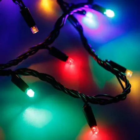 ARLIGHT Светодиодная гирлянда ARD-STRING-CLASSIC-10000-BLACK-100LED-LIVE RGB (230V, 7W) (Ardecoled, IP65)