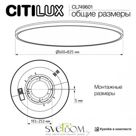 Накладные светильники CITILUX CL749601 от Магазина Svetdom.by