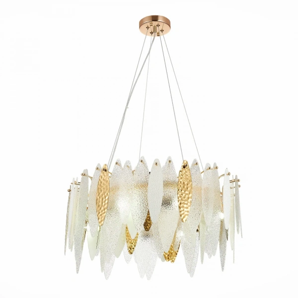 SL1224.203.08 Люстра подвесная ST-Luce Золотистый/Прозрачный, Белый E14 8*60W LASTRA
