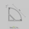 Рассеиватель для профиля 16x16 (Дуга, Чёрный, 2 м), ALM-1616R-B-DF-2M 642027 Maytoni