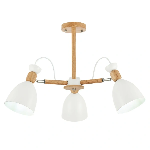 SLE103802-03 Светильник потолочный Светлое дерево, Белый/Белый E27 3*60W BALCAMO