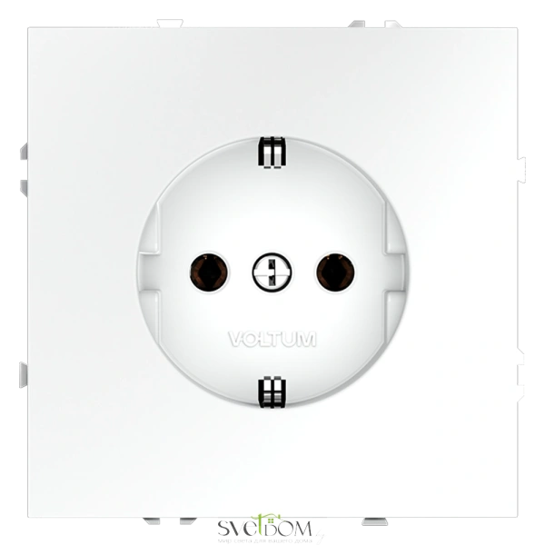 Розетки электрические с заземлением Voltum S70 VLS040102  Voltum VLS040102