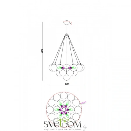 Подвесные светильники Freya FR5231PL-06BS от Магазина Svetdom.by