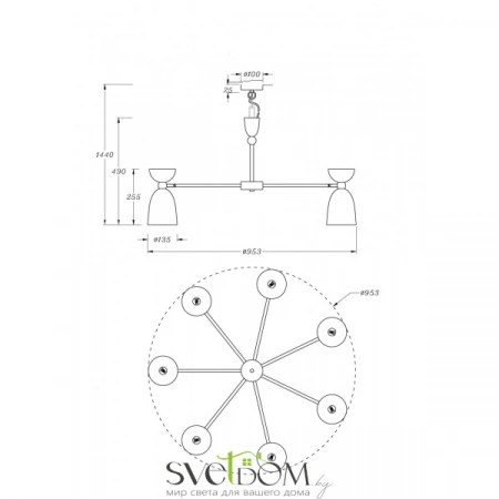 Подвесные светильники Maytoni MOD113PL-07W от Магазина Svetdom.by