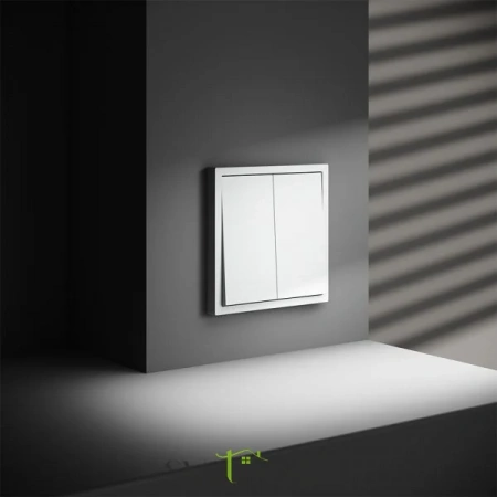 Проходной переключатель двухклавишный Voltum S70 VLS020302  VLS020302 Voltum