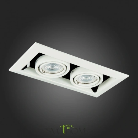 ST250.558.02 Св-к встр. Черный, Белый GU10 2*50W  IP20 L245xW126xH70 220V Без ламп Встраиваемые светильники ST LUCE