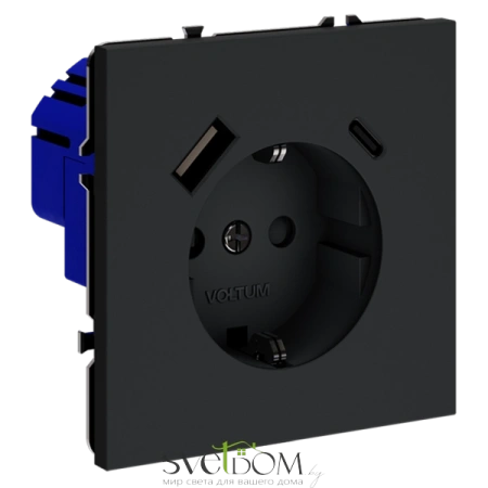 Розетка с USB, A+C Voltum S70 VLS040507  Voltum VLS040507