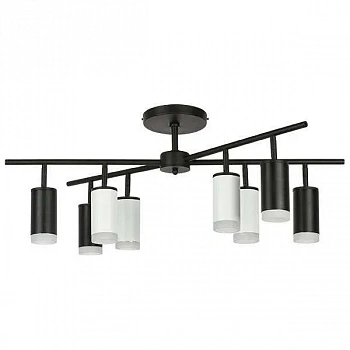 Lightstar LR7283743640 Люстра RULLO 8х50W GU10 ЧЕРНЫЙ/БЕЛЫЙ (571728+214437-4+214436-4+202430-8)