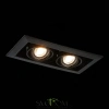 ST250.448.02 Св-к встр. Черный GU10 2*50W  L245xW126xH70 220V Без ламп Встраиваемые светильники ST LUCE