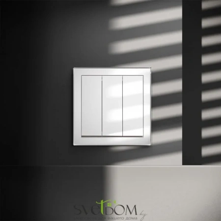 Выключатель трехклавишный Voltum S70 VLS030101  VLS030101 Voltum