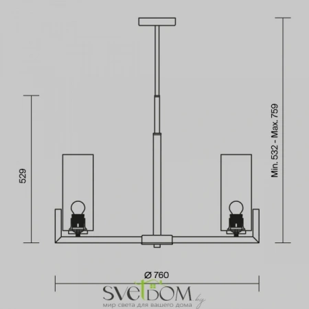 ЛюстрыMOD089PL-08BS Maytoni | Svetdom.by