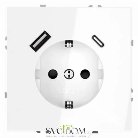 Розетка с USB, A+C Voltum S70 VLS040501  Voltum