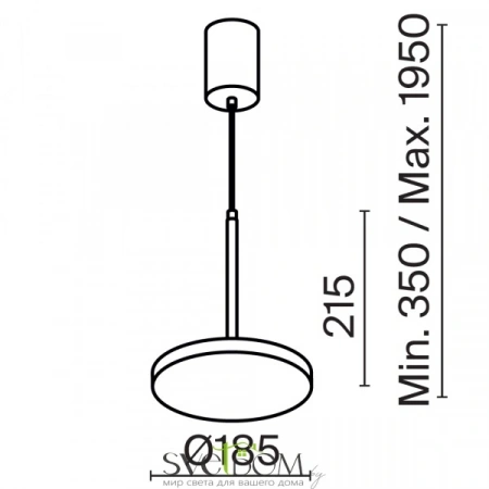 Подвесные светильники Maytoni P076PL-L12W3K-B от Магазина Svetdom.by