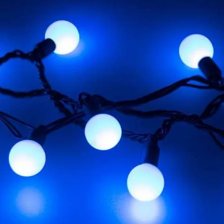 ARLIGHT Светодиодная гирлянда ARD-BALL-CLASSIC-D23-20000-BLACK-160LED BLUE (230V, 7W) (Ardecoled, IP65)