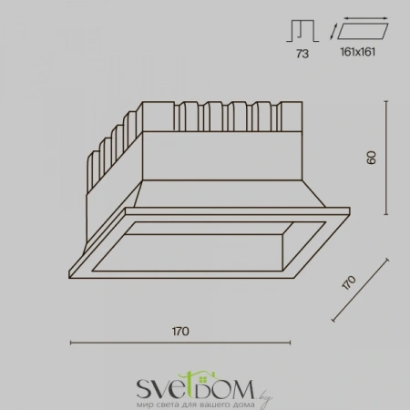 Встраиваемые светильники Maytoni DL056-24W3-4-6K-B от Магазина Svetdom.by