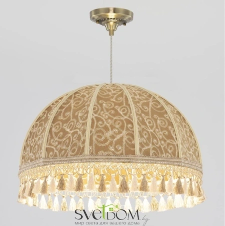 Citilux Базель CL407035 Подвесной светильник бронза с абажуром Вышивка CITILUX