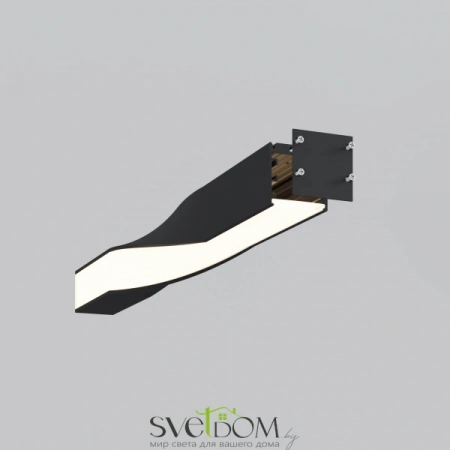 Радиусный профиль 35x35 Twist правый черный ALM-3535R-B-TR-90°-0.4M