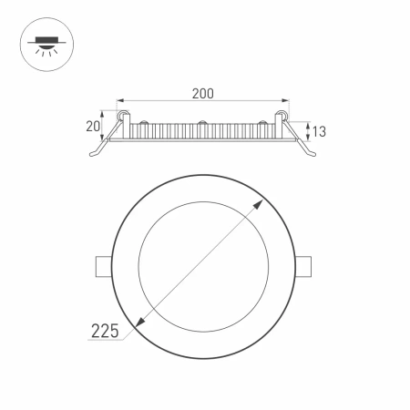 Светильник DL-225M-21W White Arlight 020117 Arlight