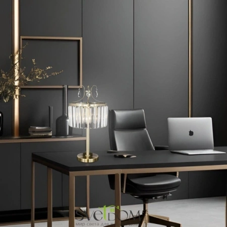 Citilux Инга CL335833 Настольная лампа хрустальная Бронза CITILUX
