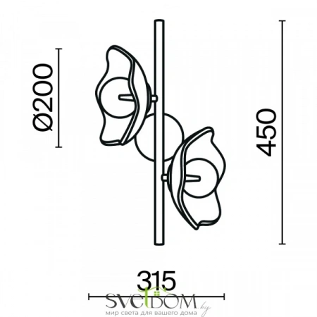 Настенные светильники MOD207WL-02BS Maytoni | Svetdom.by