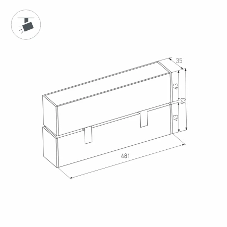 Светильник MAG-LASER-FOLD-45-S480-18W Warm3000 (BK, 15 deg, 24V) Arlight 026978 Arlight
