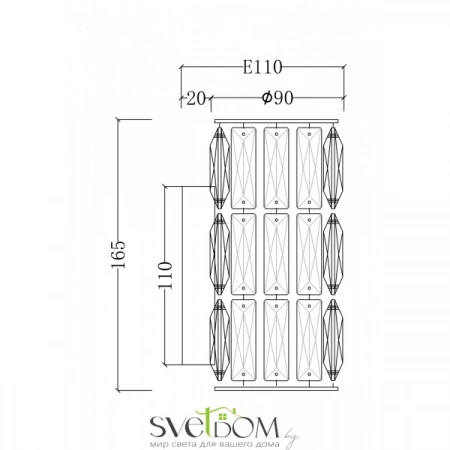 Настенные светильники DIA008WL-1CH Maytoni | Svetdom.by