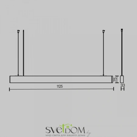 Подвесные светильники Maytoni P051PL-36W2.7-6K-B от Магазина Svetdom.by