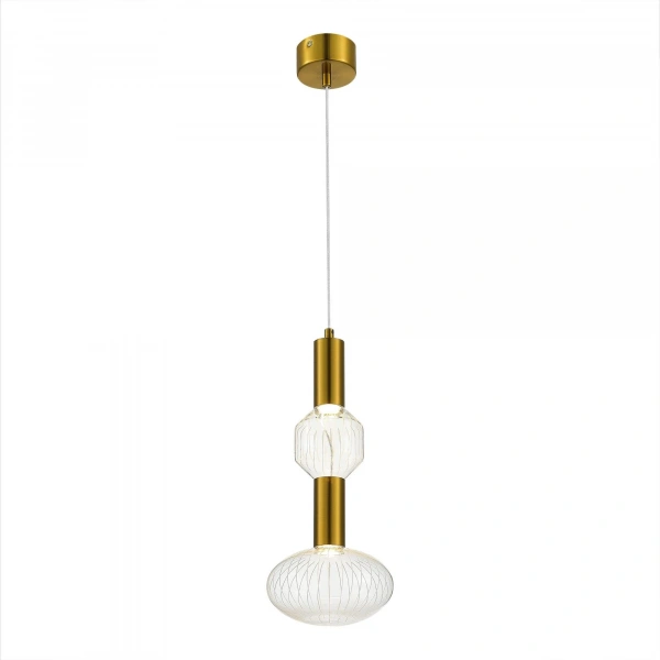 SL6117.223.02 Светильник подвесной ST-Luce Латунь/Золотой, Прозрачный LED 2*3W 3000K TACCHE