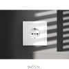 Розетки электрические с заземлением Voltum S70 VLS040102  Voltum VLS040102