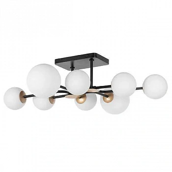 Lightstar 815380 Люстра CROCO 8х40W E14 ЧЕРНЫЙ МАТОВЫЙ/ЗОЛОТО