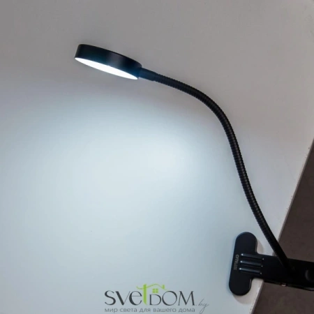 Citilux Ньютон CL803071N LED Лампа на прищепке с диммером Чёрная CITILUX