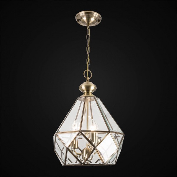 Citilux Витра-1 CL442130 Люстра подвесная витражная Бронза