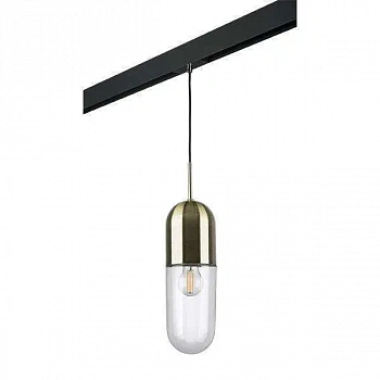 Lightstar PRO690011 Светильник д/1-фазн трека RAMO 1х40W E27 БРОНЗА/ПРОЗРАЧНЫЙ/ЧЕРНЫЙ (690011+595007)