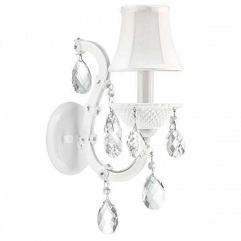 Lightstar 726611 Бра  PRINCIA 1х40W E14 (основание, напатронник БЕЛЫЙ, кристалл ПРОЗРАЧНЫЙ)