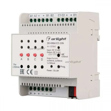 ARLIGHT Контроллер тока SR-KN041CC-DIN (12-48V, 4x350/700mA) (Arlight, -)