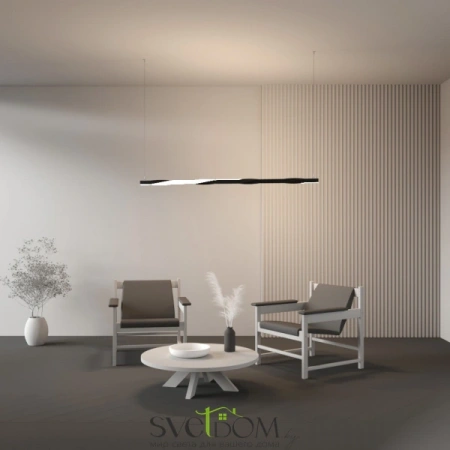 Радиусный профиль 35x35 Twist левый черный ALM-3535R-B-TL-90°-0.4M